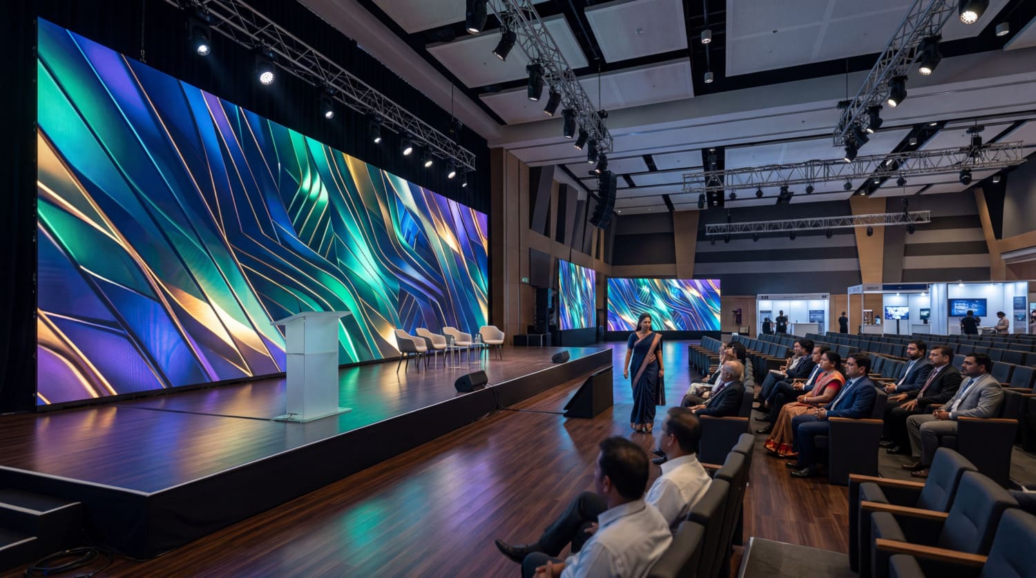 Indoor LED video wall corporate event