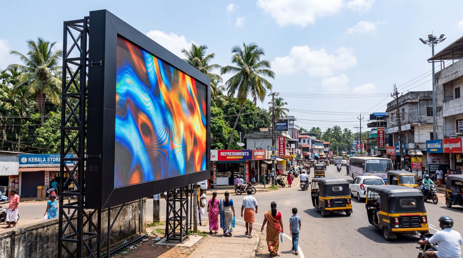 Outdoor LED video wall display
